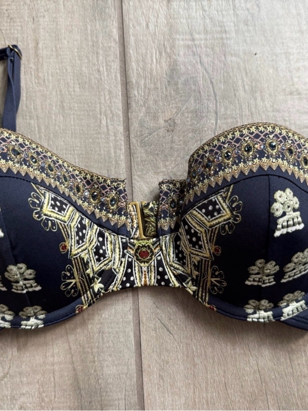 Camilla It’s All Over Torero Navy and Cream Paisley Balconette Bikini Set - Picture 13 of 14